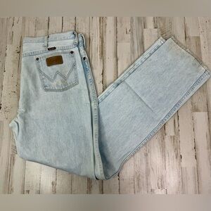Vintage Wrangler Cowboy Cut Jeans Mens 36x36 Blue Denim Straight Workwear